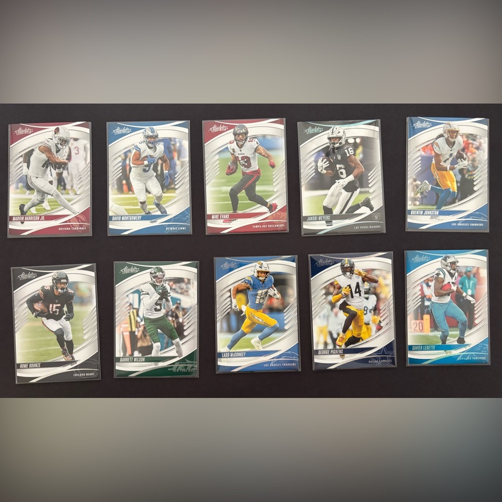 2025 Panini Absolute Football WR Card Lot – 10 Cards | Mint